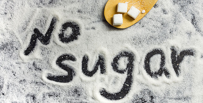 No sugar in den Zucker geschrieben