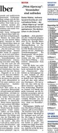 Das Weilheimer Tagblatt berichtet vom iWEST Alpen Cup